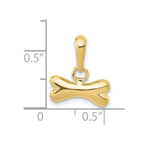 10k Dog Bone Pendant-WBC-10K1980