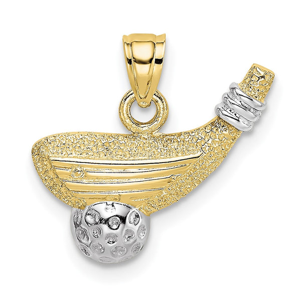 10k Rhodium Golf Club and Ball Charm-WBC-10K1998