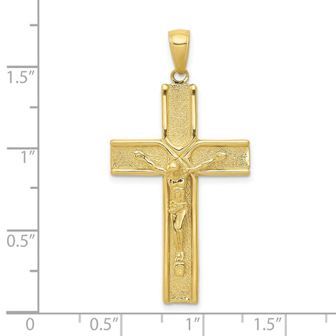 10k Satin Finish Crucifix Pendant-WBC-10K2186