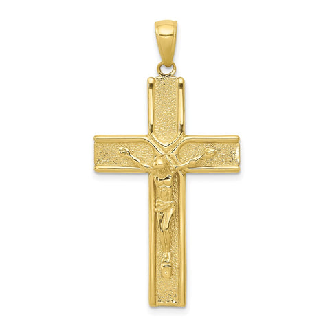 10k Satin Finish Crucifix Pendant-WBC-10K2186