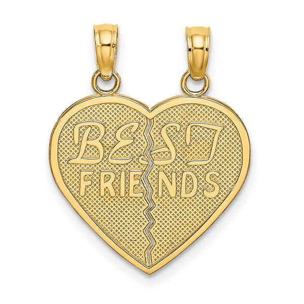 10K BEST FRIENDS Break-A-Part Heart Pendant-WBC-10K2597