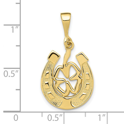 10k Good Luck Clover Pendant-WBC-10K2739