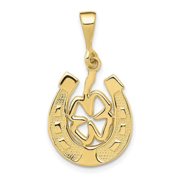 10k Good Luck Clover Pendant-WBC-10K2739