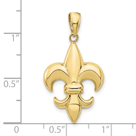 10k Medium Fleur-De-Lis Pendant-WBC-10K2760