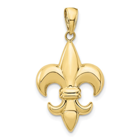 10k Medium Fleur-De-Lis Pendant-WBC-10K2760