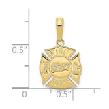 10k Fire Dept Shield Pendant-WBC-10K2841