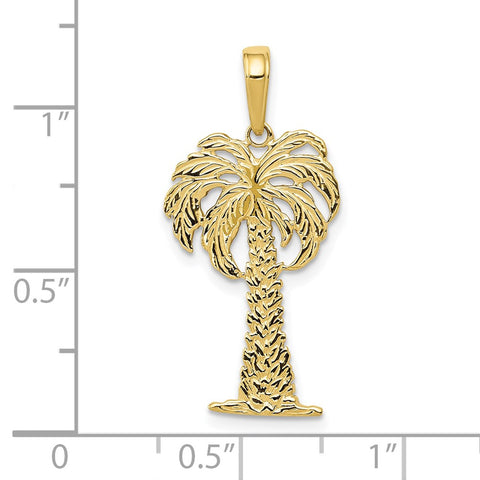 10k Palm Tree Pendant-WBC-10K2887