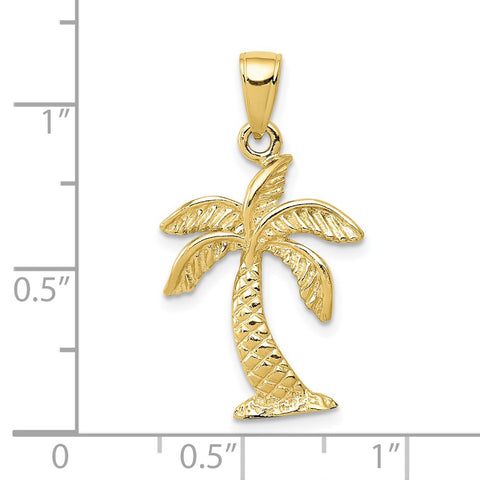 10k Palm Tree Pendant-WBC-10K2894