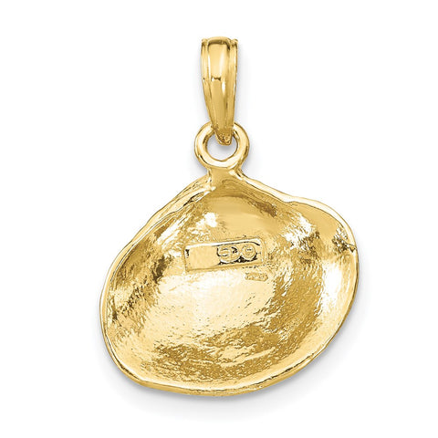 10K Medium Clam Shell Pendant-WBC-10K2917