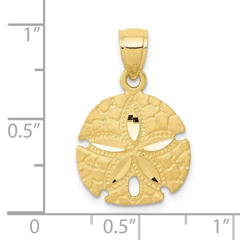 10K Sand Dollar Pendant-WBC-10K2935