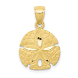 10K Sand Dollar Pendant-WBC-10K2935