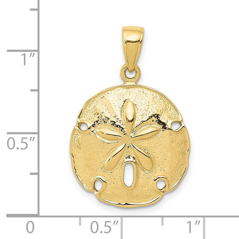 10k Sand Dollar Pendant-WBC-10K2938
