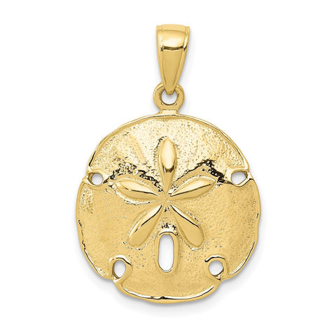 10k Sand Dollar Pendant-WBC-10K2938