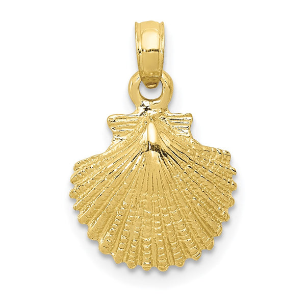 10k Scallop Shell Pendant-WBC-10K2968