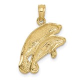 10K Double Manatee Pendant-WBC-10K2997
