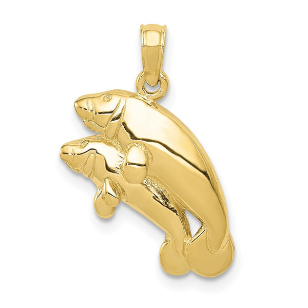 10K Double Manatee Pendant-WBC-10K2997