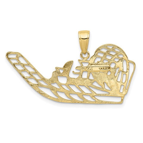 10K Air Boat Pendant-WBC-10K3102