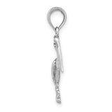 10k White Gold Pelican Pendant-WBC-10K3118W