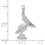 10k White Gold Pelican Pendant-WBC-10K3118W