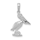10k White Gold Pelican Pendant-WBC-10K3118W