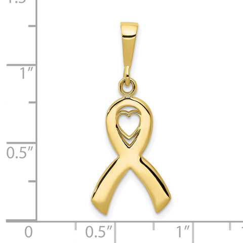 10k Heart In Awareness Pendant-WBC-10K3211