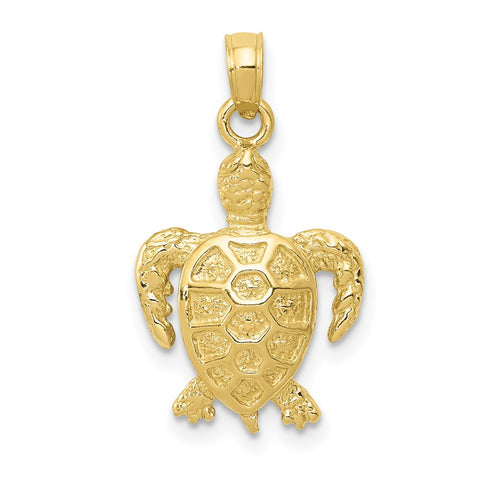 10k Sea Turtle Pendant-WBC-10K3309