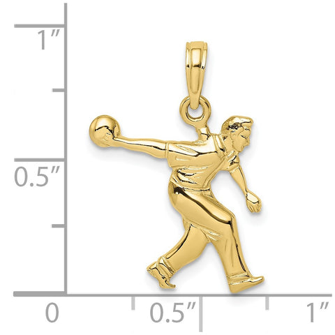 10k Male Bowling Charm-WBC-10K3556