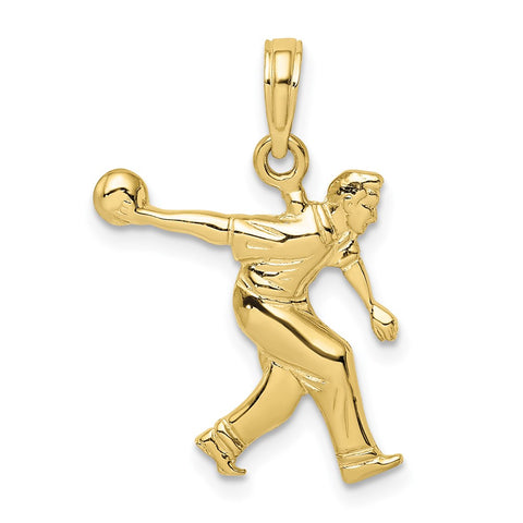 10k Male Bowling Charm-WBC-10K3556