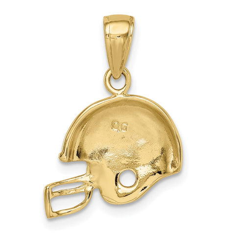10k Football Helmet Pendant-WBC-10K3604