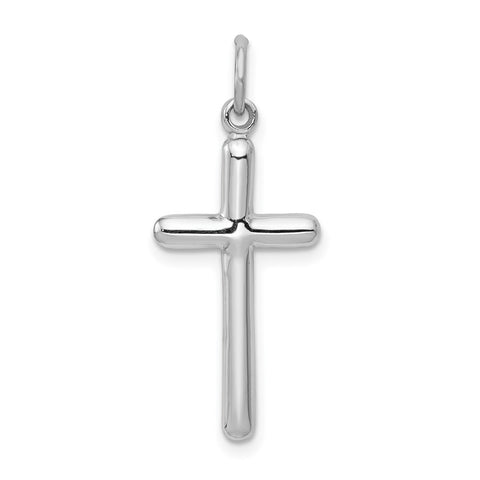 10k White Gold Cross Pendant-WBC-10K361