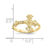 10K Diamond Cut Crucifix Ring-WBC-10K3969