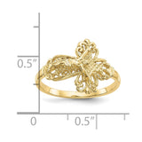 10K Diamond Cut Crucifix Ring-WBC-10K3970