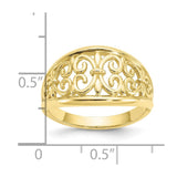 10K Fleur-De-Lis Tapered Ring-WBC-10K4606