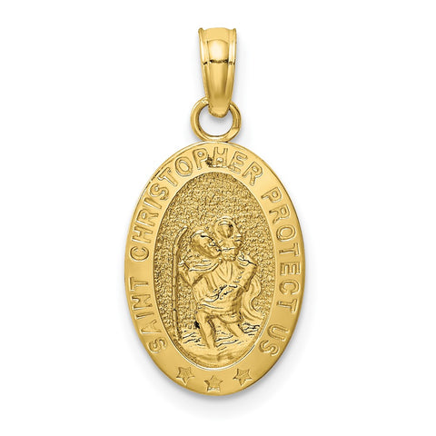 10k Saint Christopher Medal Pendant-WBC-10K5081
