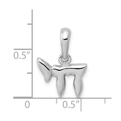 10k White Gold Chai (Life) Pendant-WBC-10K526
