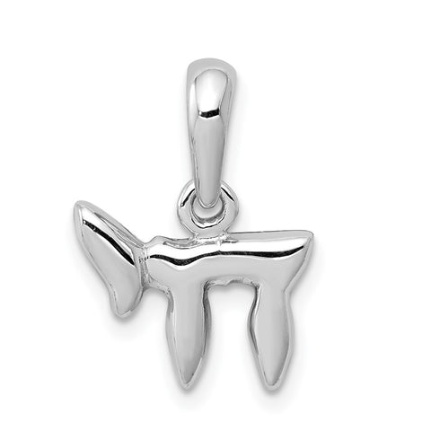 10k White Gold Chai (Life) Pendant-WBC-10K526