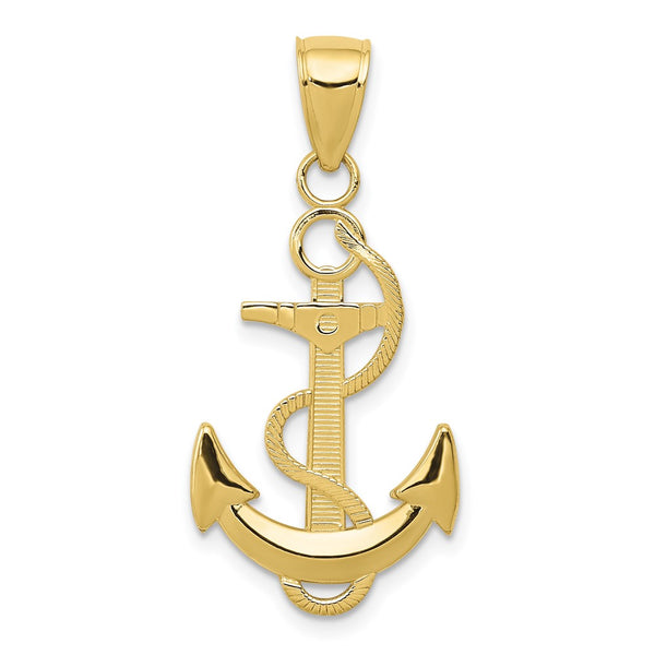 10K Polished Anchor with Textured Rope-WBC-10K5393