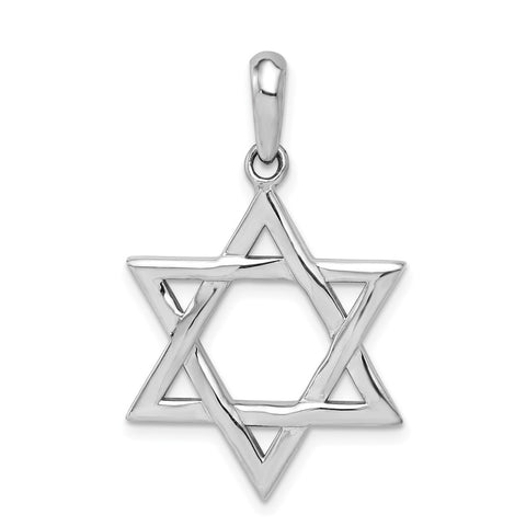 10k White Gold Star of David Pendant-WBC-10K545