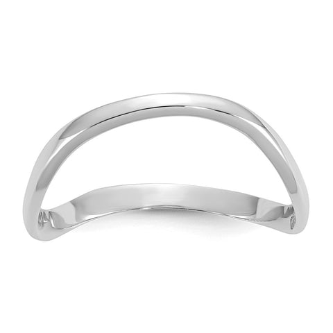 10K White Gold Polished Wave Fashion Thumb Ring-WBC-10K5786