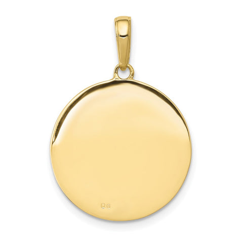 10k Saint Anthony Small Round Medal Pendant-WBC-10K5826