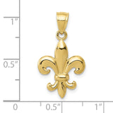 10k Polished Fleur de Lis Pendant-WBC-10K5941