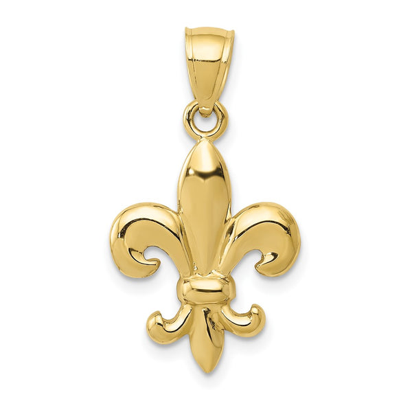 10k Polished Fleur de Lis Pendant-WBC-10K5941