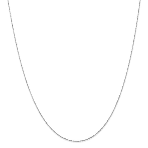 10k White Gold .5 mm Cable Rope Chain-WBC-10PEN330-18