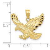 10k Diamond-cut Eagle Pendant-WBC-10K6000