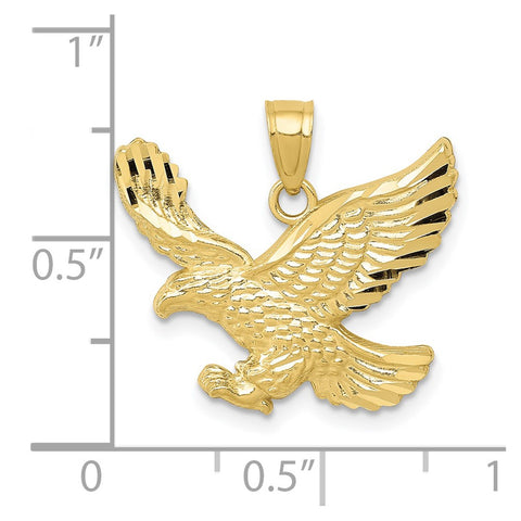 10k Diamond-cut Eagle Pendant-WBC-10K6000