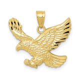 10k Diamond-cut Eagle Pendant-WBC-10K6000
