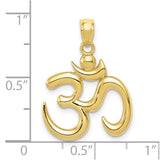 10k Polished Om Symbol Pendant-WBC-10K6148