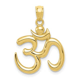 10k Polished Om Symbol Pendant-WBC-10K6148