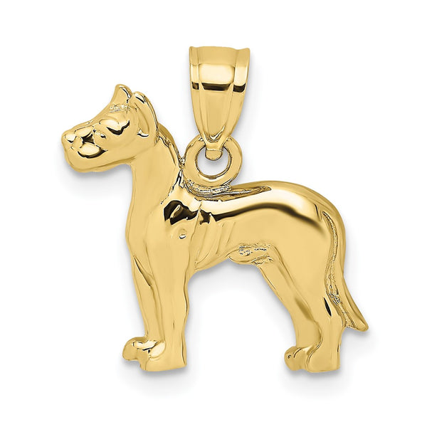 10K 2-D Great Dane Dog Charm-WBC-10K6452