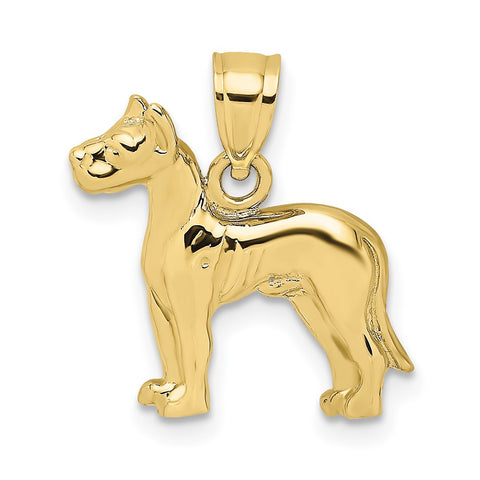 10K 2-D Great Dane Dog Charm-WBC-10K6452